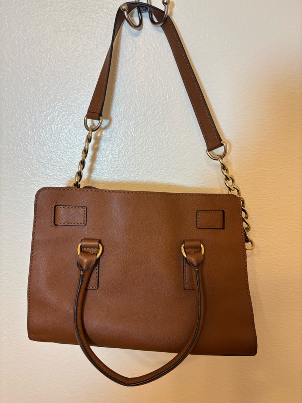 Michael Kors Cognac Leather small Hamilton bag - Picture 4 of 6